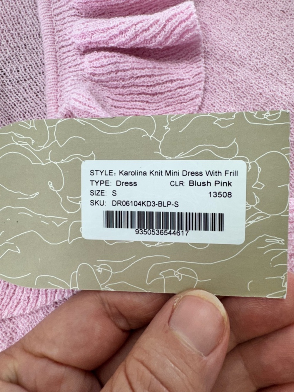 Pink Ruffle V-Neck Knit Mini Dress - Picture 10 of 13
